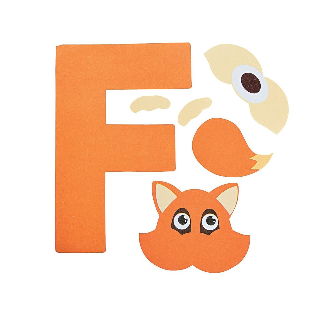 F Is For Fox Letter F Craft Kit Oriental Trading Letter F Craft Letter A Crafts Abc Coloring Pages