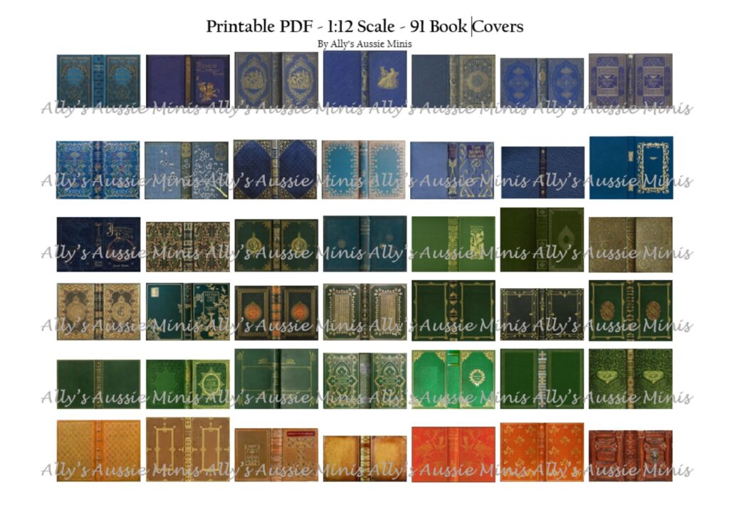 Free Printable Printable Miniature Book Covers