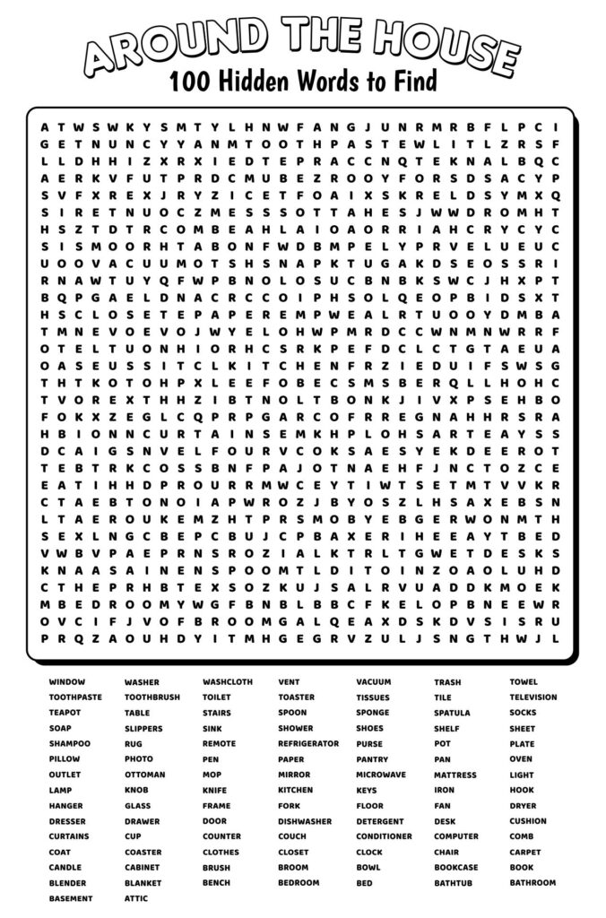 10 Best 100 Word Word Searches Printable Printablee