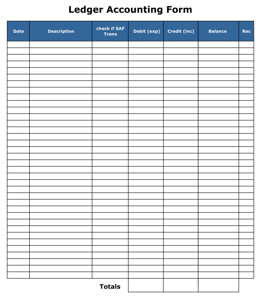 10 Best Accounting Ledger Template Printable Printablee