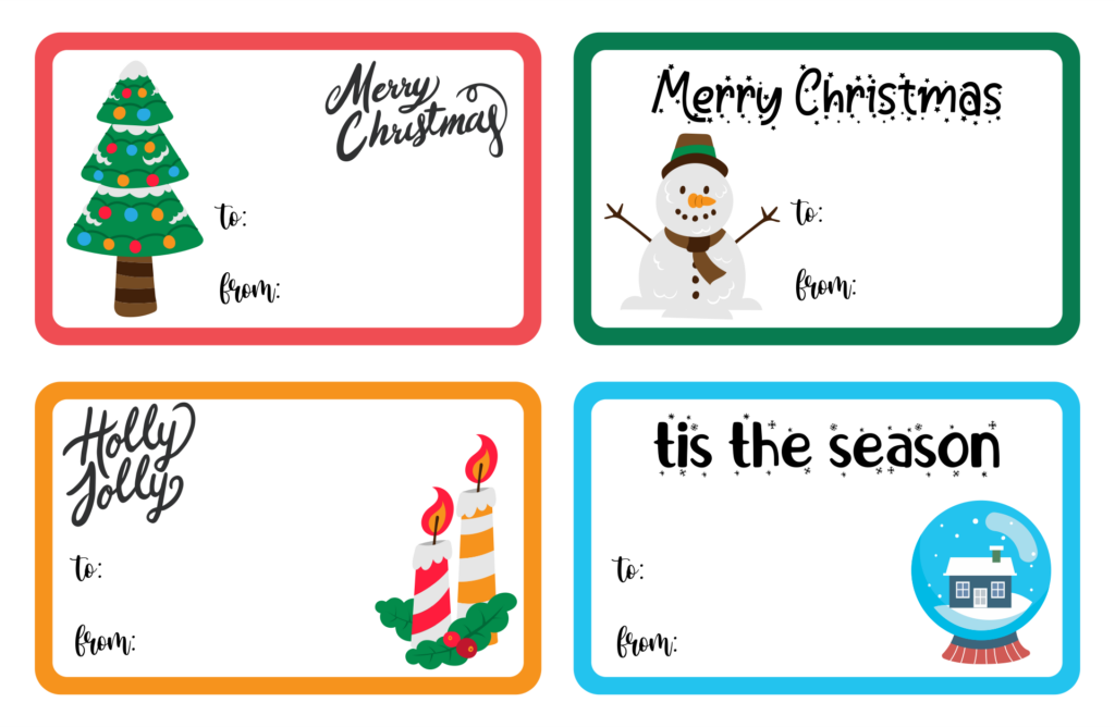Free Printable Christmas Name Tags