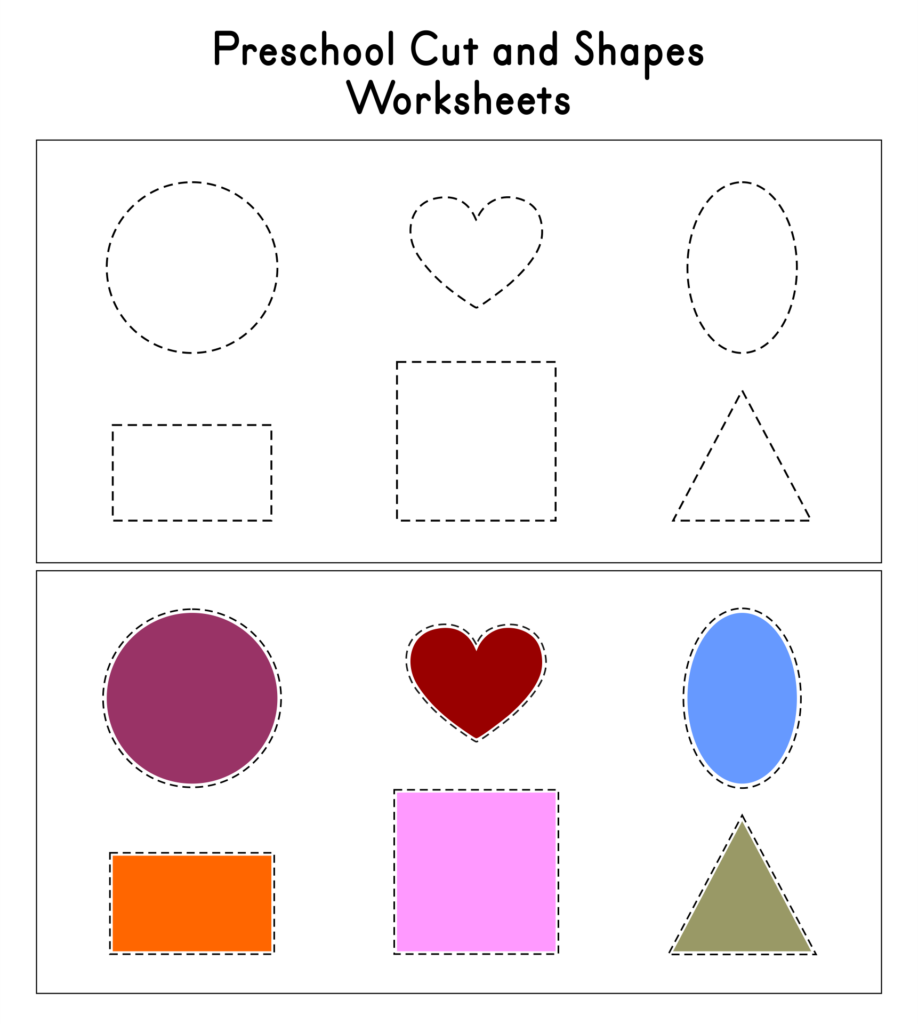 10 Best Cutting Shapes Printables Kindergarten Printablee