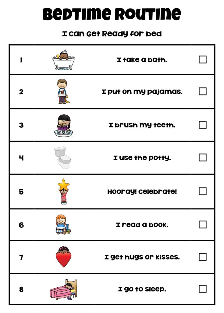 10 Best Elementary Printable Bedtime Routine Charts Printablee