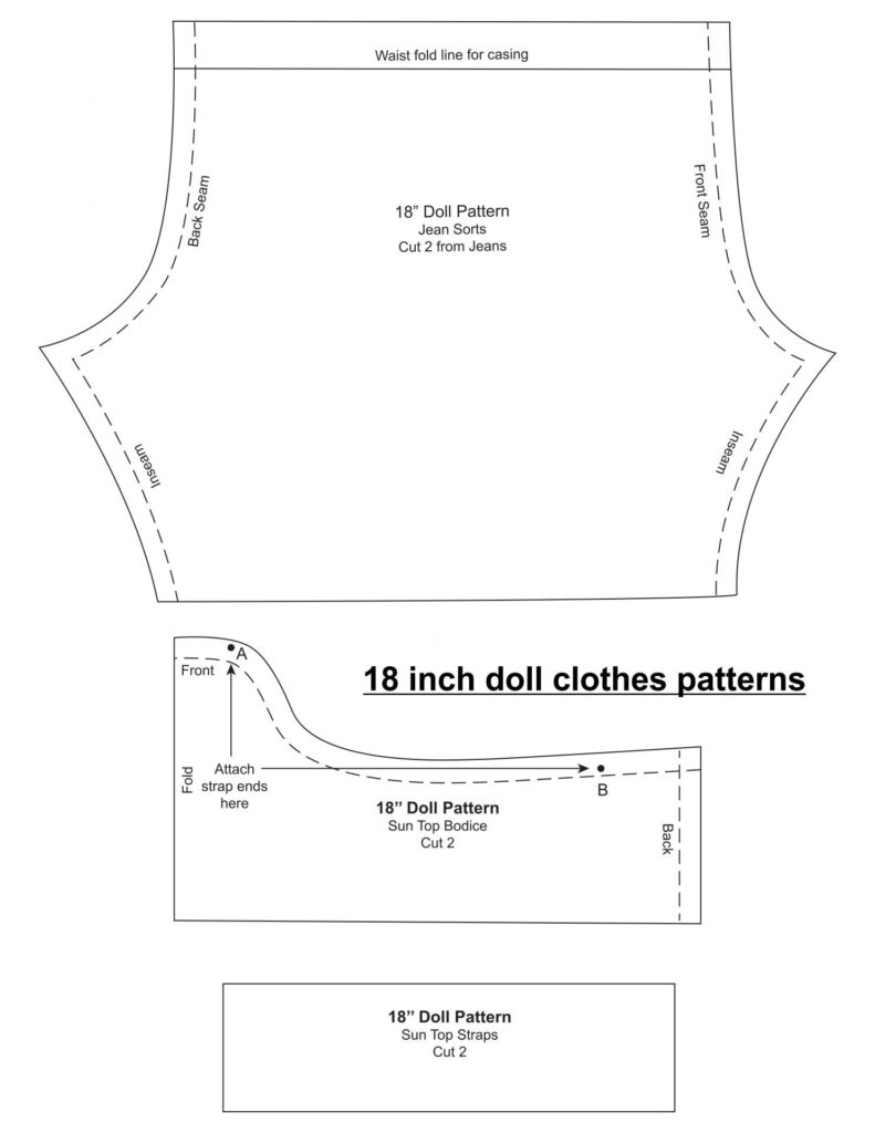 Free Printable 18 Doll Clothes Patterns - Free Printable Templates