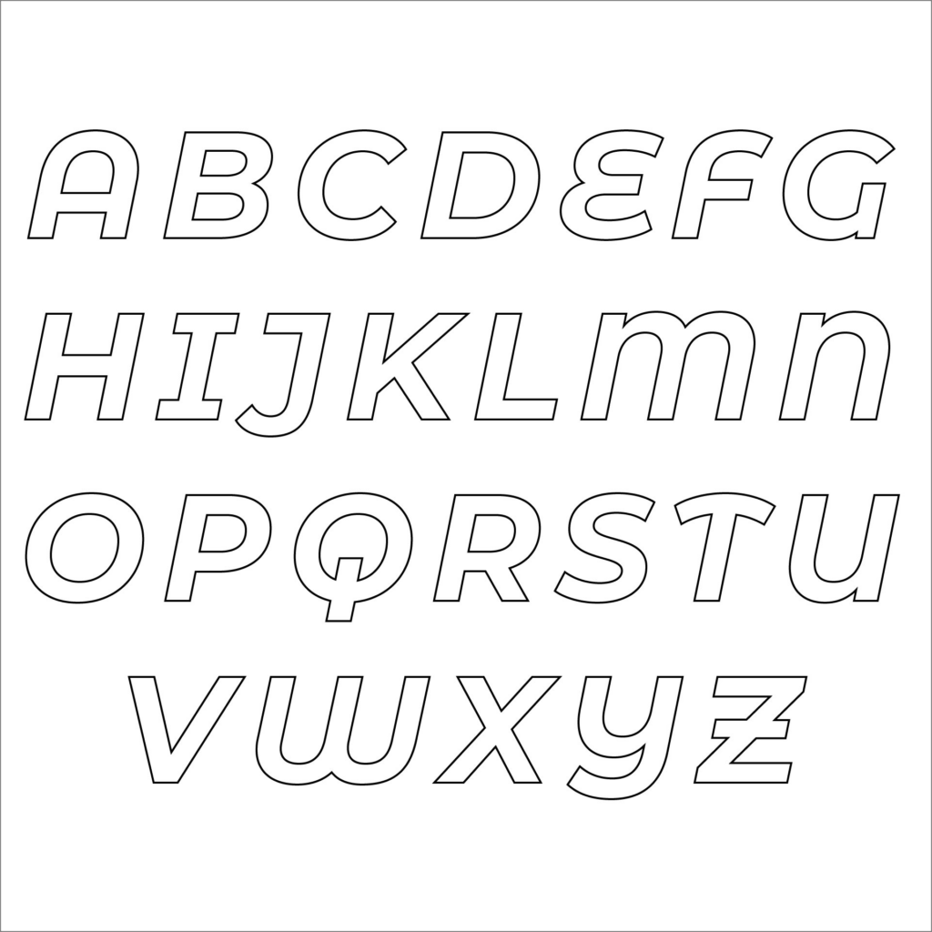 10 Best Free Printable Alphabet Stencil Letters Template Printablee