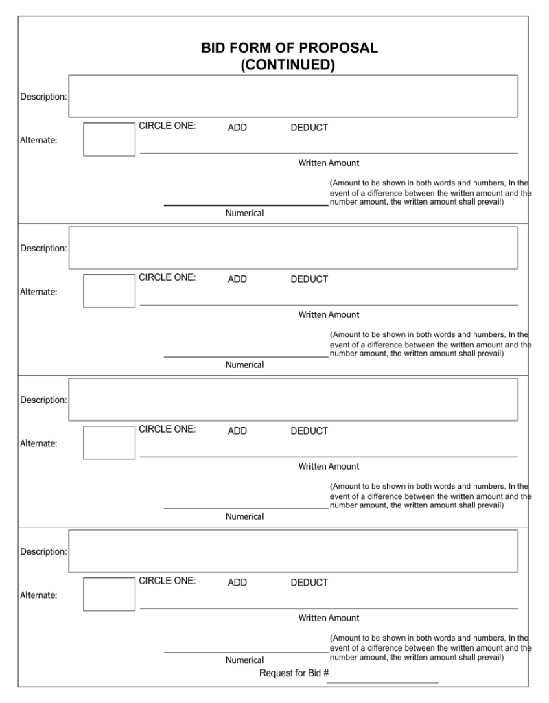 10 Best Free Printable Bid Proposal Templates Printablee