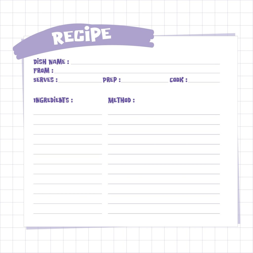 10 Best Free Printable Blank Recipe Pages Printablee