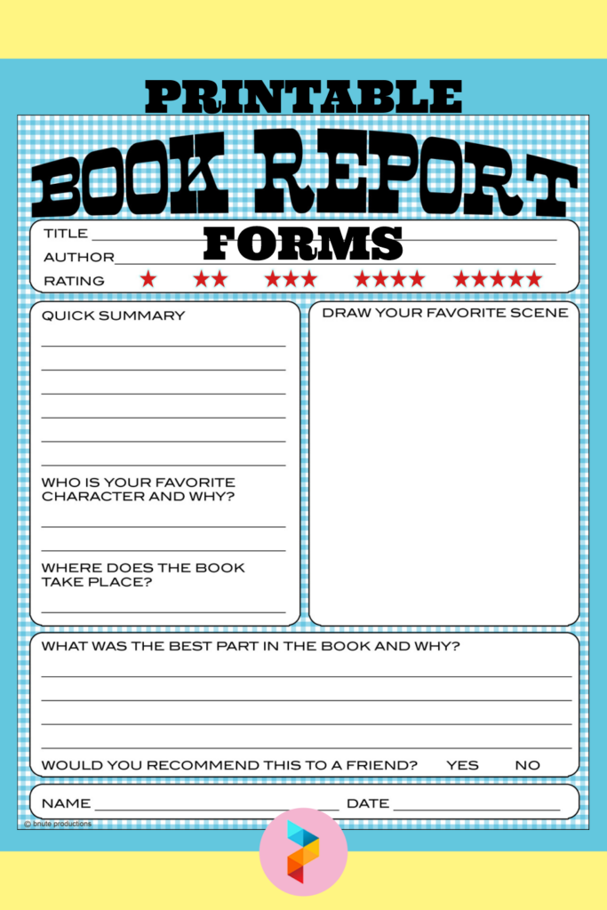 10 Best Free Printable Book Report Forms Printablee