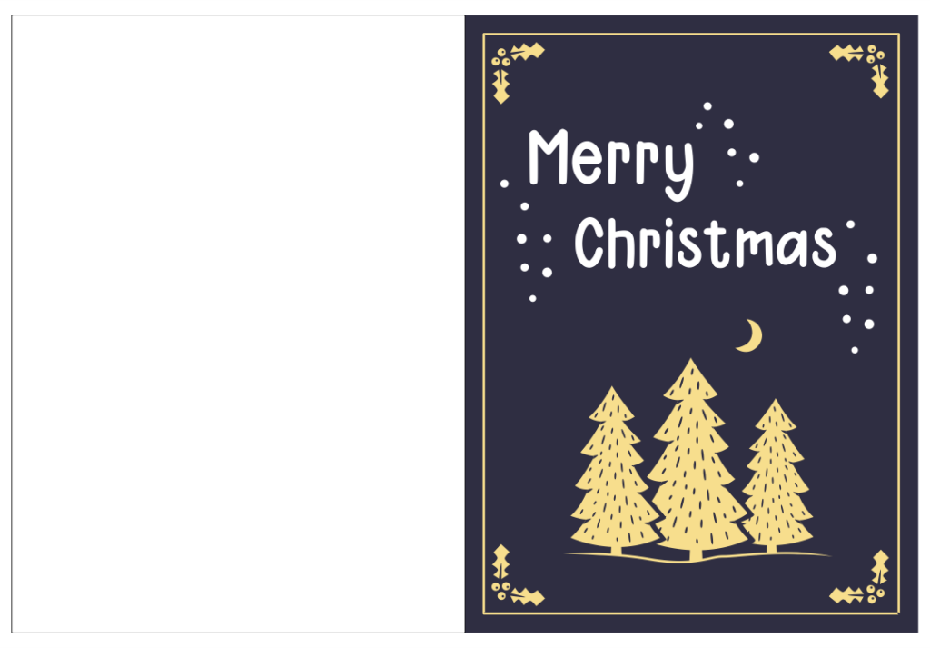 10 Best Free Printable Christmas Card Template Printablee