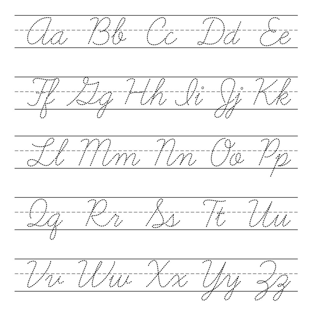 Alphabet Cursive Worksheets Free Printable