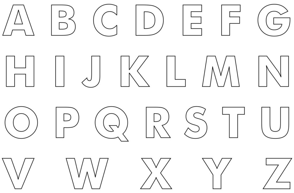 Alphabet Stencil Printable Free