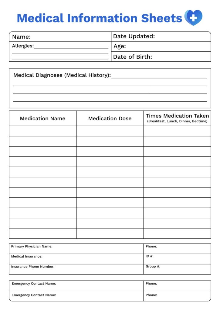 Free Printable Medical Forms