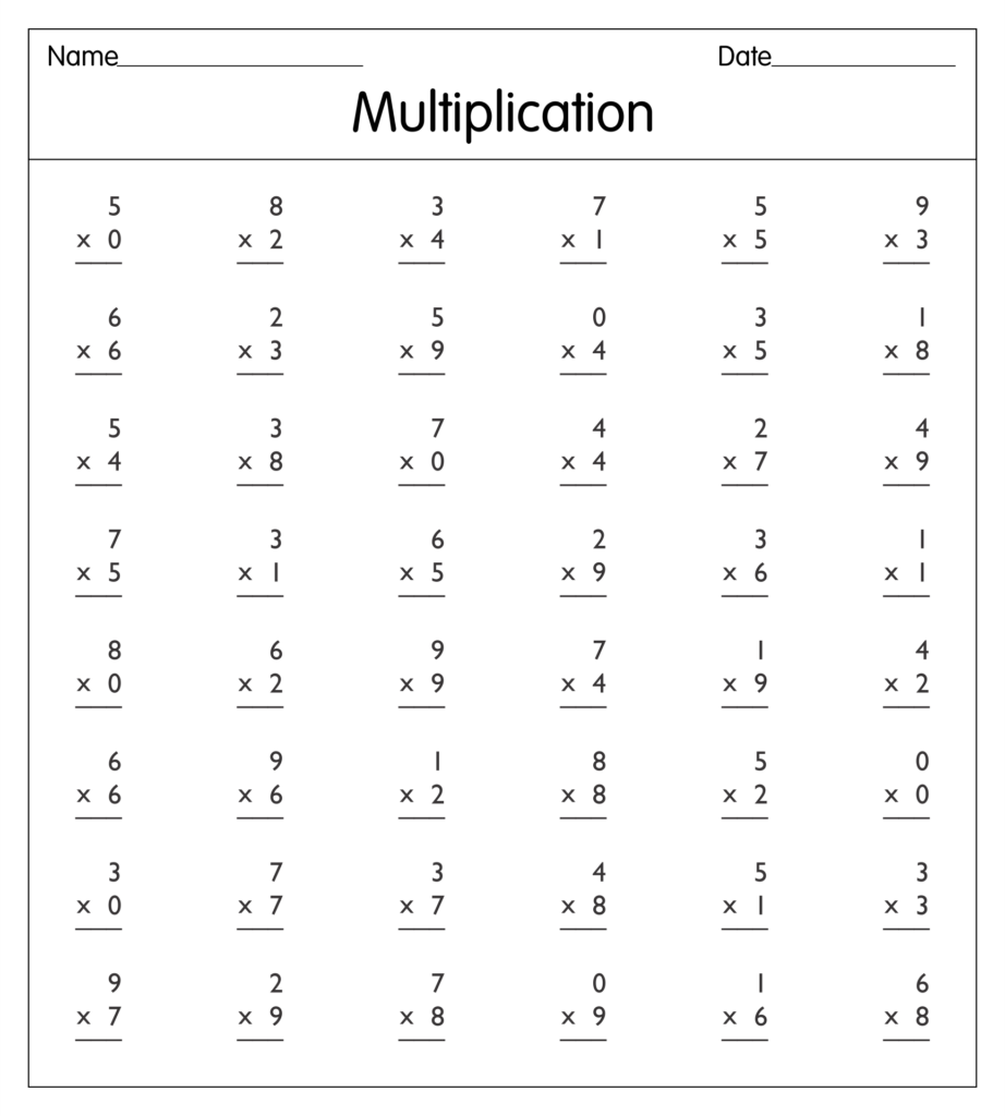 10 Best Free Printable Multiplication Coloring Worksheets Printablee
