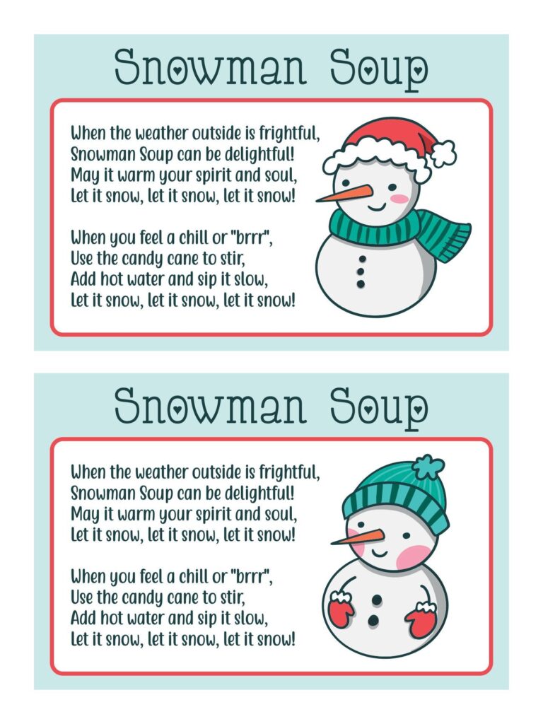 10 Best Free Printable Snowman Soup Labels Snowman Soup Printable Snowman Snowman Soup Poem