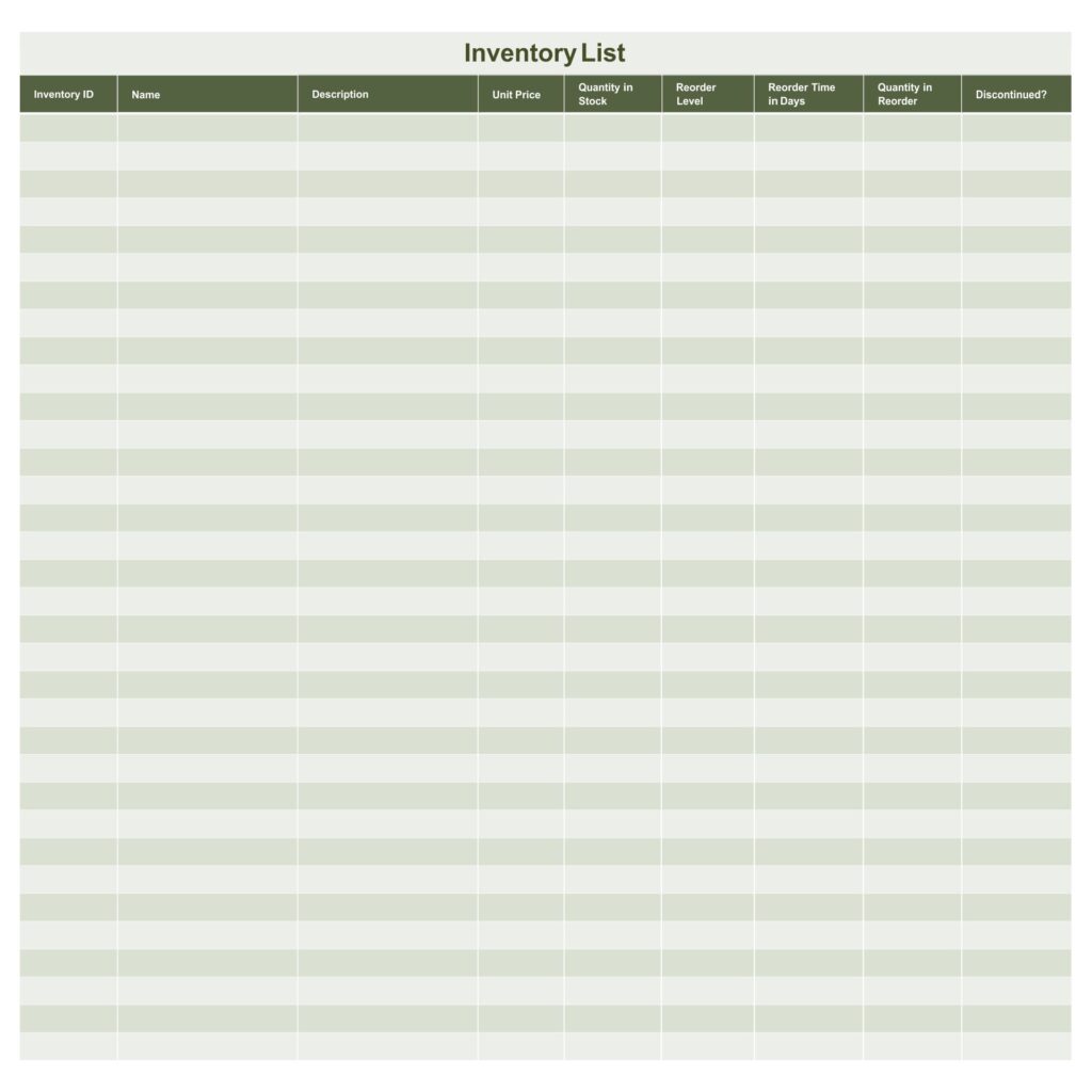 Free Printable Spreadsheet Template