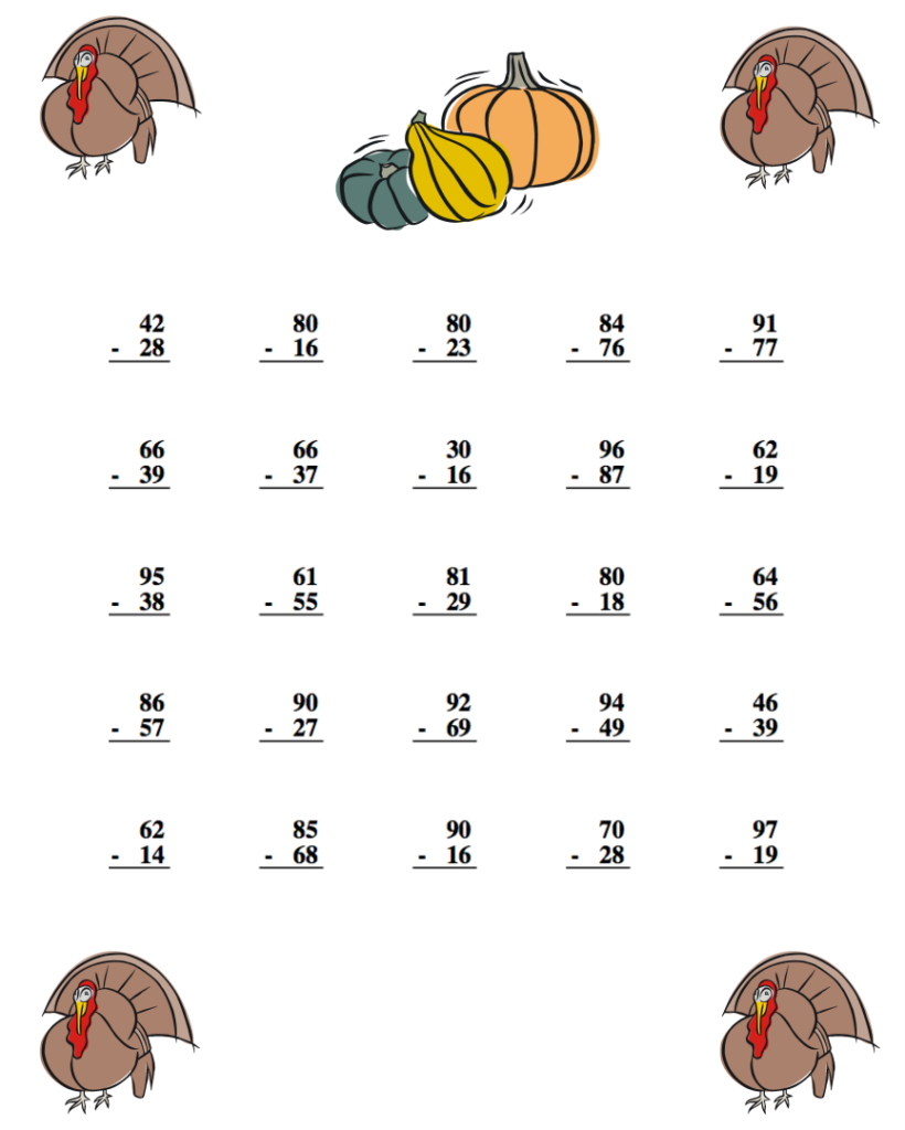 10 Best Free Printable Thanksgiving Worksheets Kindergarten Printablee