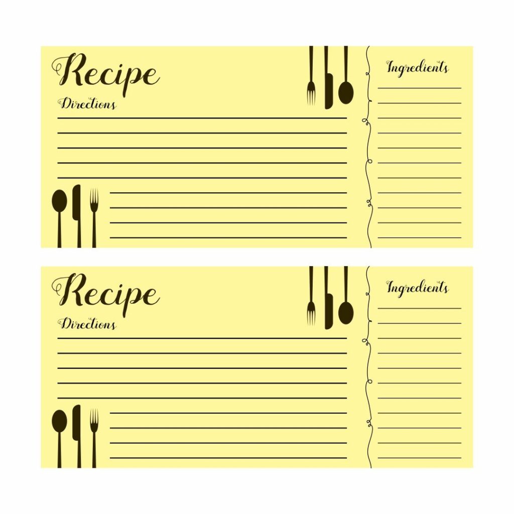 10 Best Free Printable Vintage Recipe Cards 4X6 Printablee