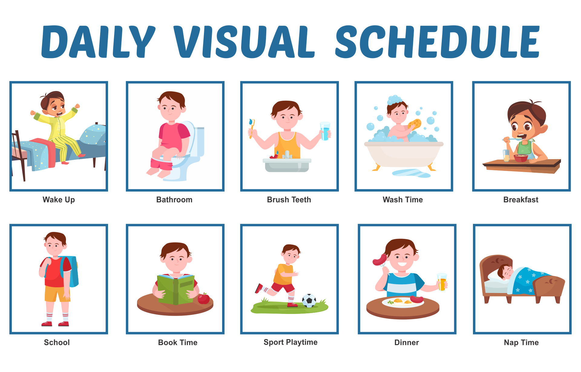 10 Best Free Printable Visual Schedule Printablee