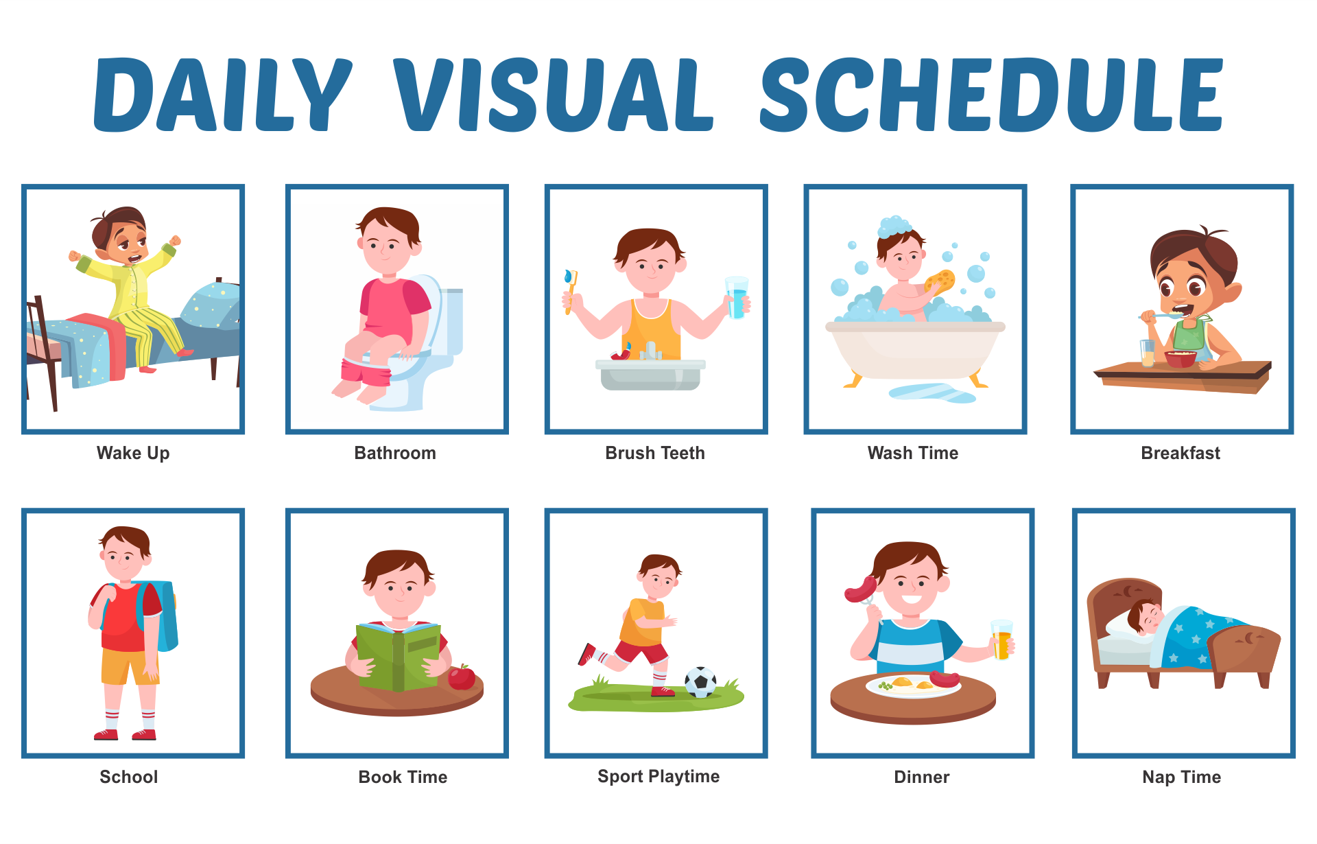 Preschool Free Printable Visual Schedule Pictures