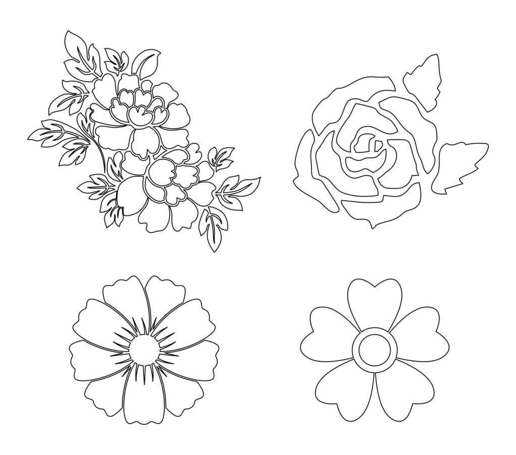 10 Best Large Flower Stencils Printable Printablee