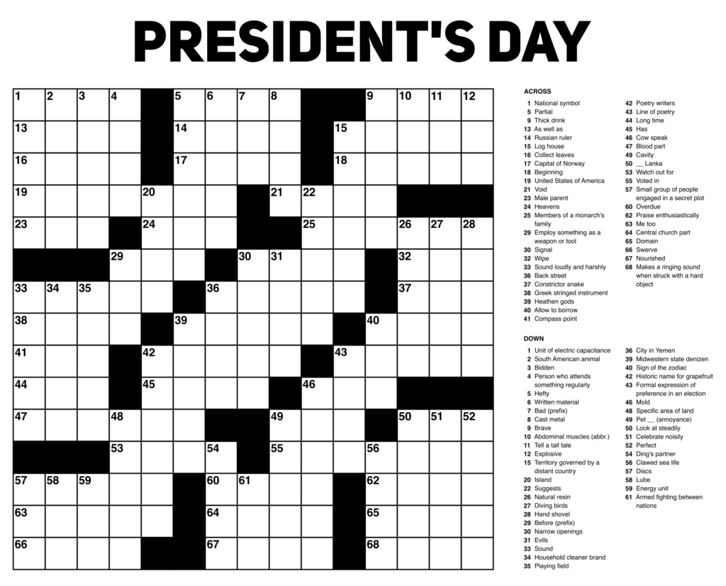Printable Free Daily Crossword