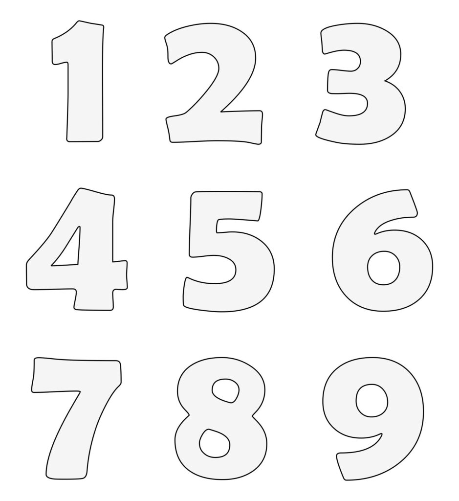 10 Best Large Printable Numbers 1 9 Printablee