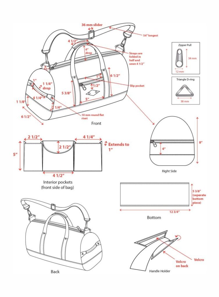 10 Best Leather Handbag Patterns Printable Printablee