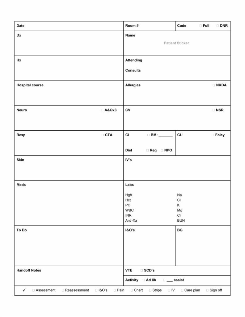 10 Best Med Surg Organization Sheet Printable Printablee