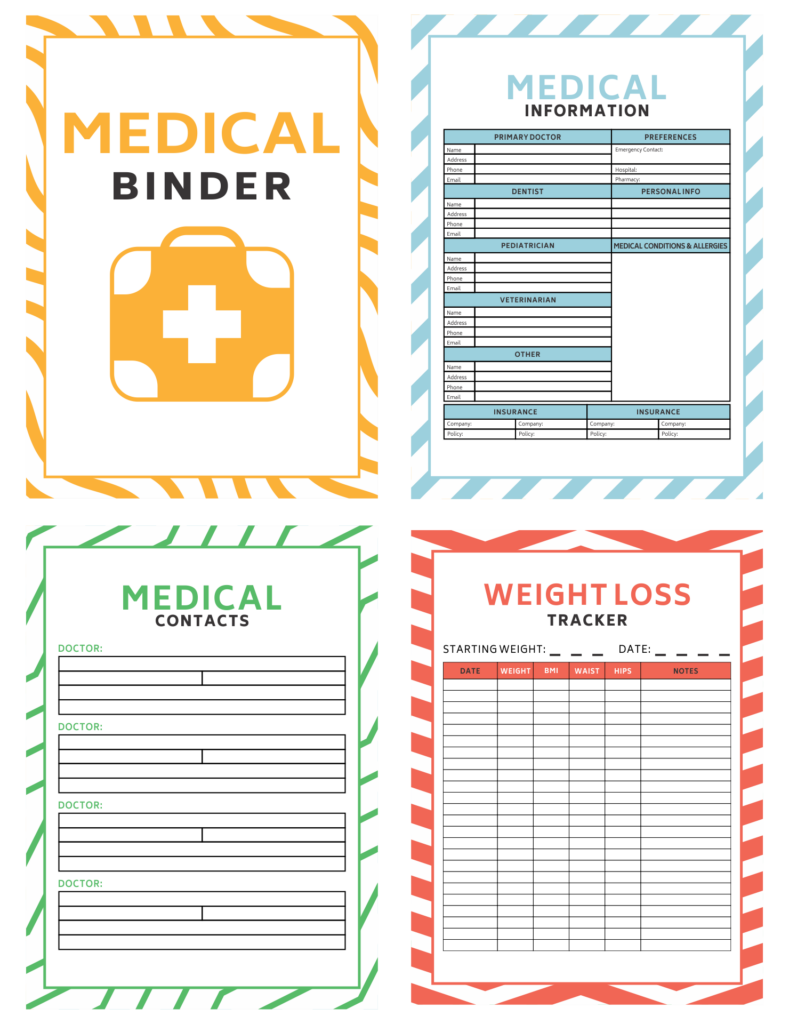 Medical Binder Free Printables
