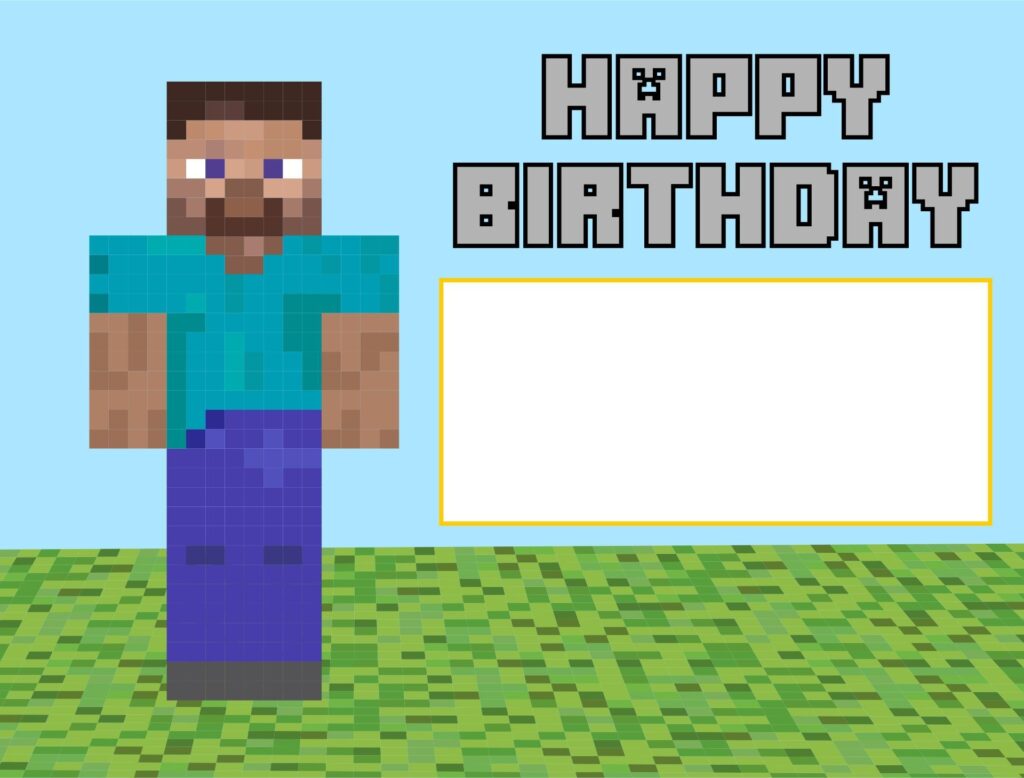 10 Best Minecraft Printable Happy Birthday Card Happy Birthday Cards Printable Minecraft Birthday Card Birthday Cards For Boys