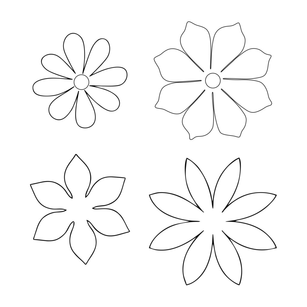 Downloadable Free Printable Paper Flower Templates