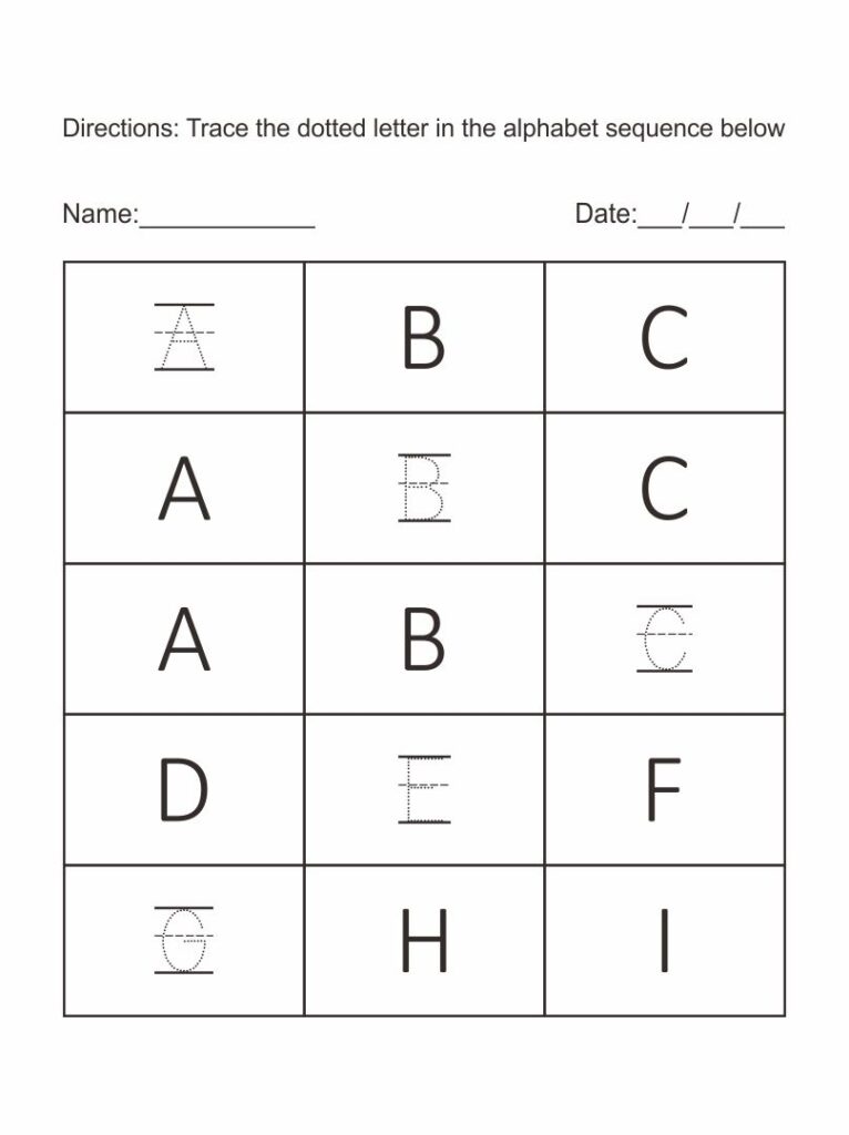 Free Pre K Printables Worksheet