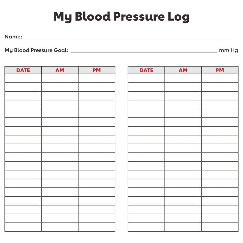 10 Best Printable Blood Pressure Chart Printablee