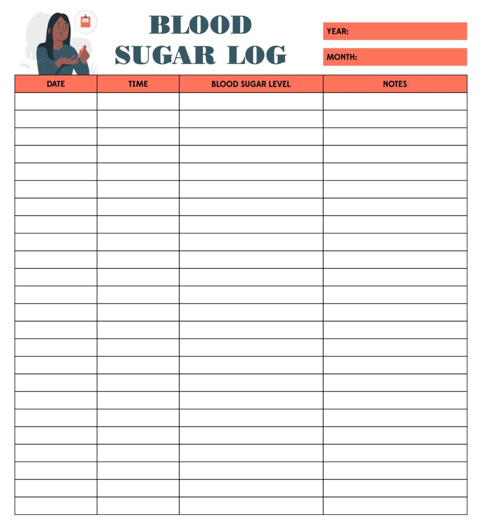 Blood Sugar Log Free Printable