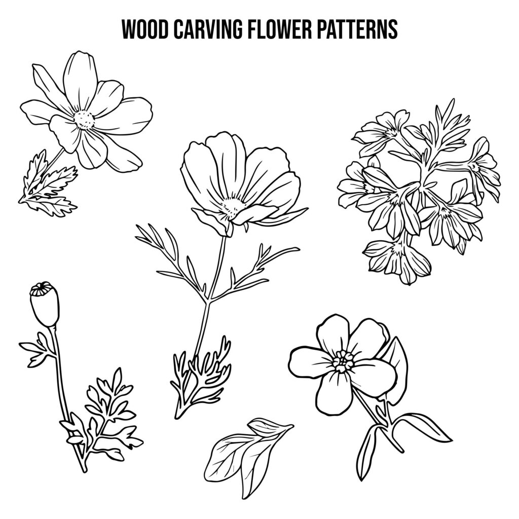 10 Best Printable Flower Patterns Wood Printablee
