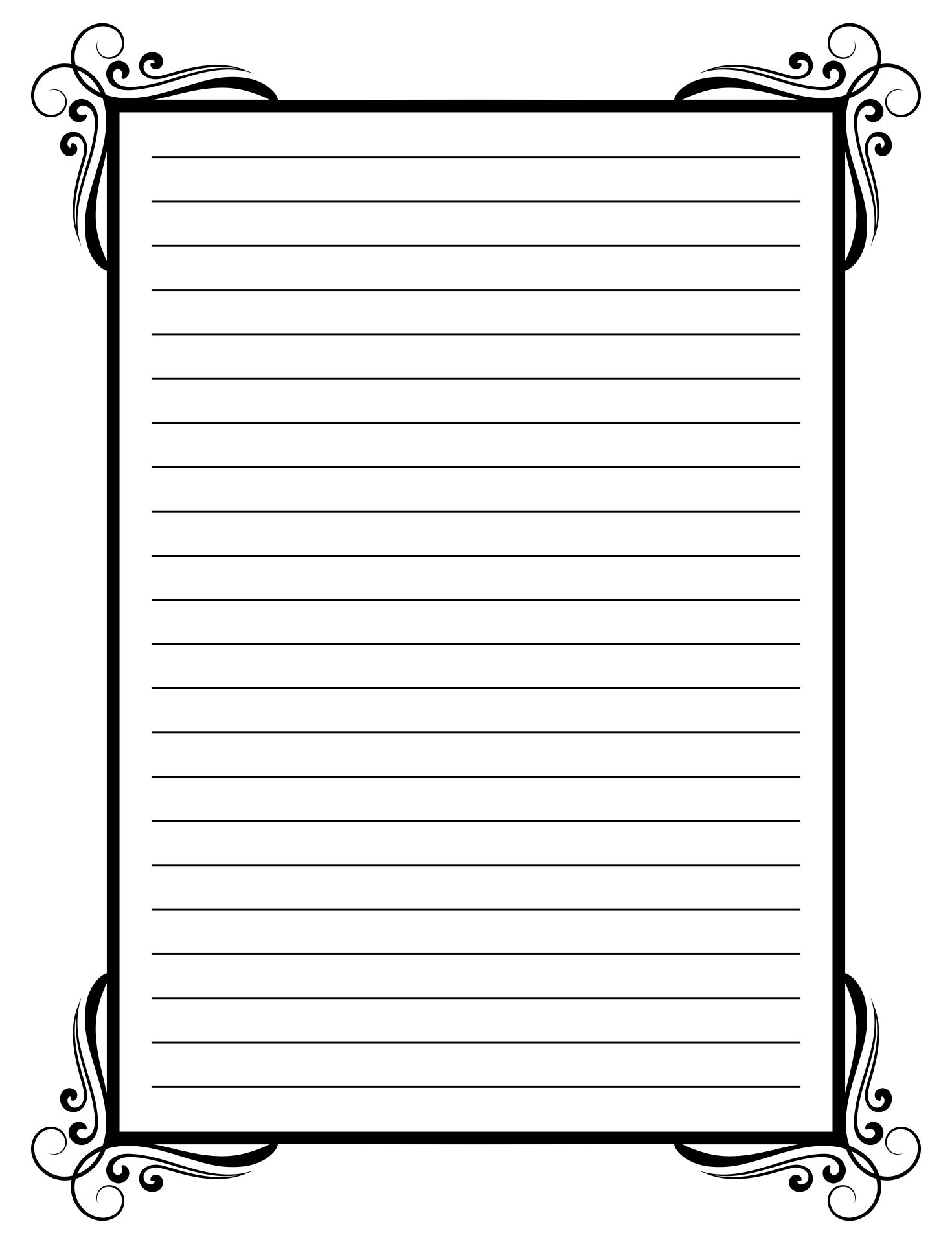 Free Printable Stationary With Lines And Borders Free Printable Templates