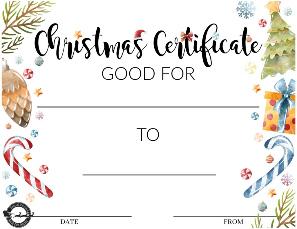 Blank Gift Certificate Free Printable