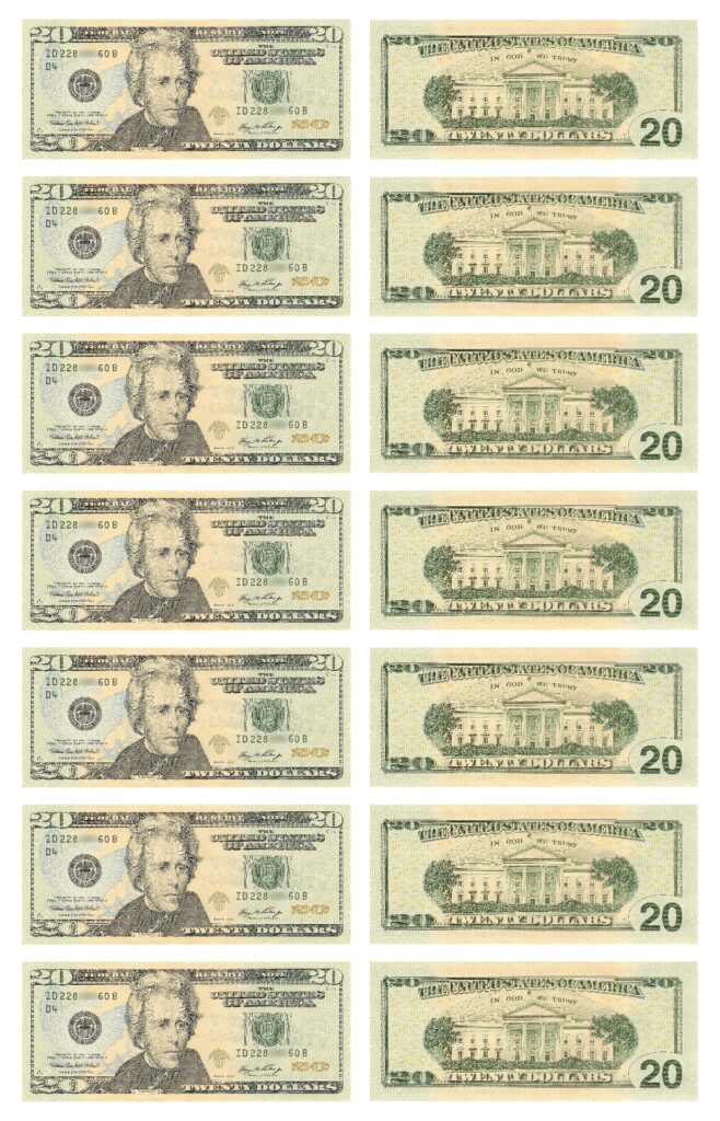 10 Best Printable Play Money Actual Size Printablee