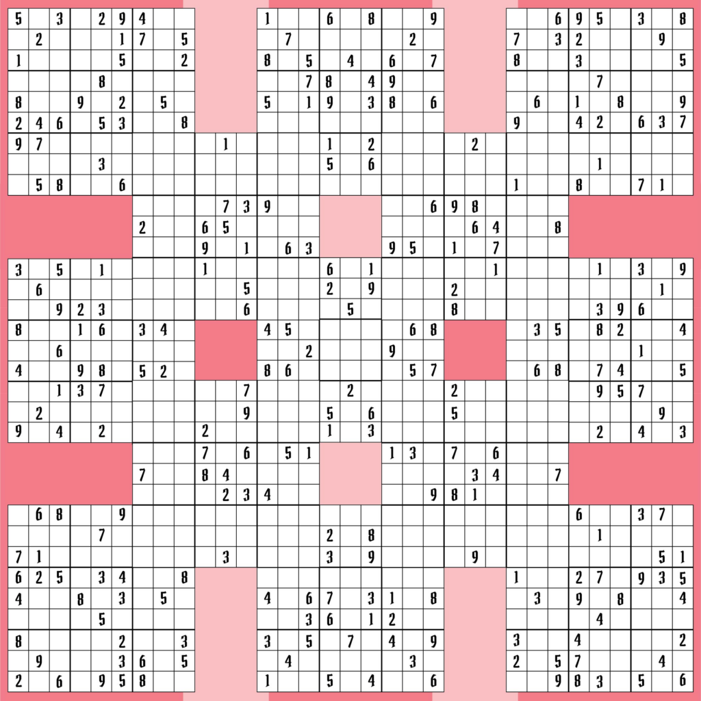 10 Best Printable Samurai Sudoku Grid Printablee