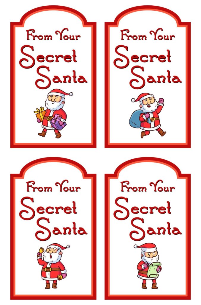 10 Best Secret Santa Gift Tags Printable Printablee