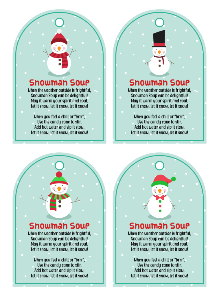 Snowman Soup Printable Free