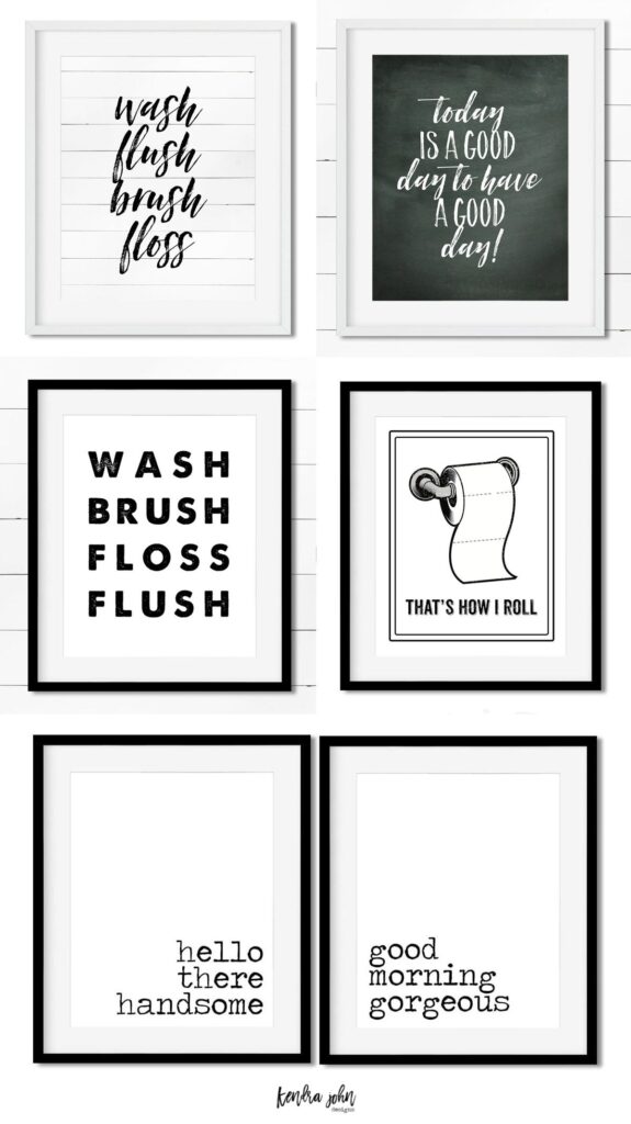 Free Bathroom Sign Printables