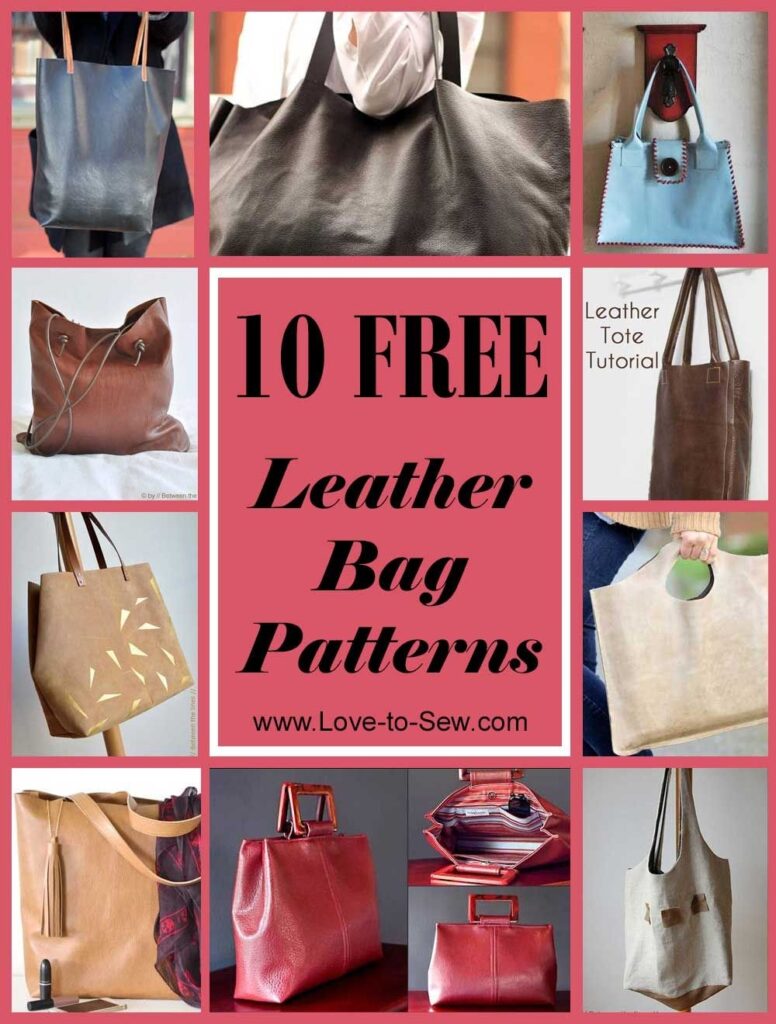 10 Free Leather Bag Patterns Leather Handbag Patterns Diy Leather Tote Leather Bag Pattern