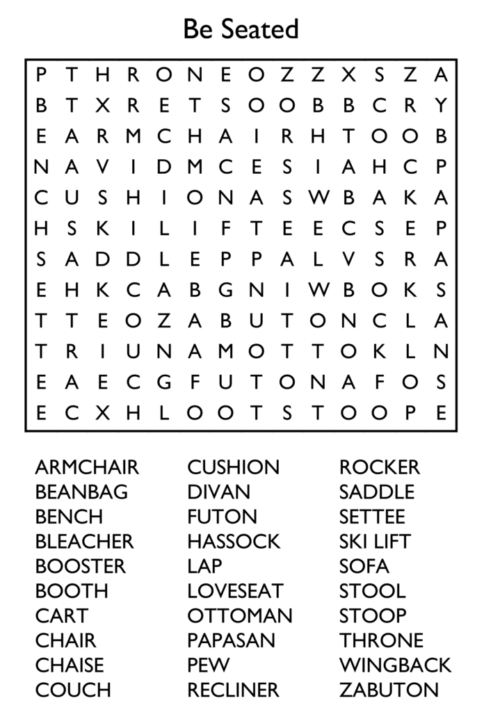 Free Printable Word Searches For Seniors