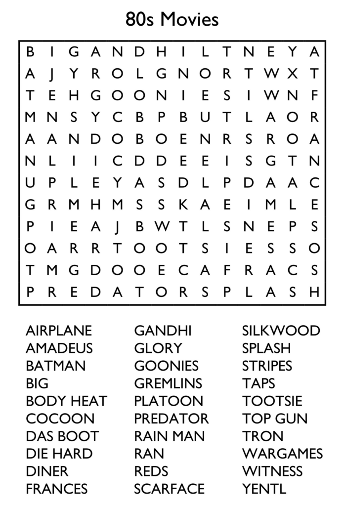 Printable Word Searches For Adults Free