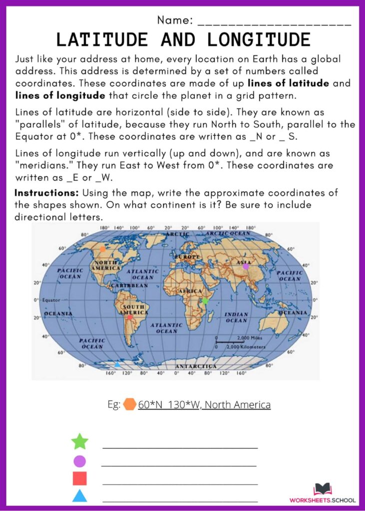 10 Latitude And Longitude Worksheets PDF EduWorksheets
