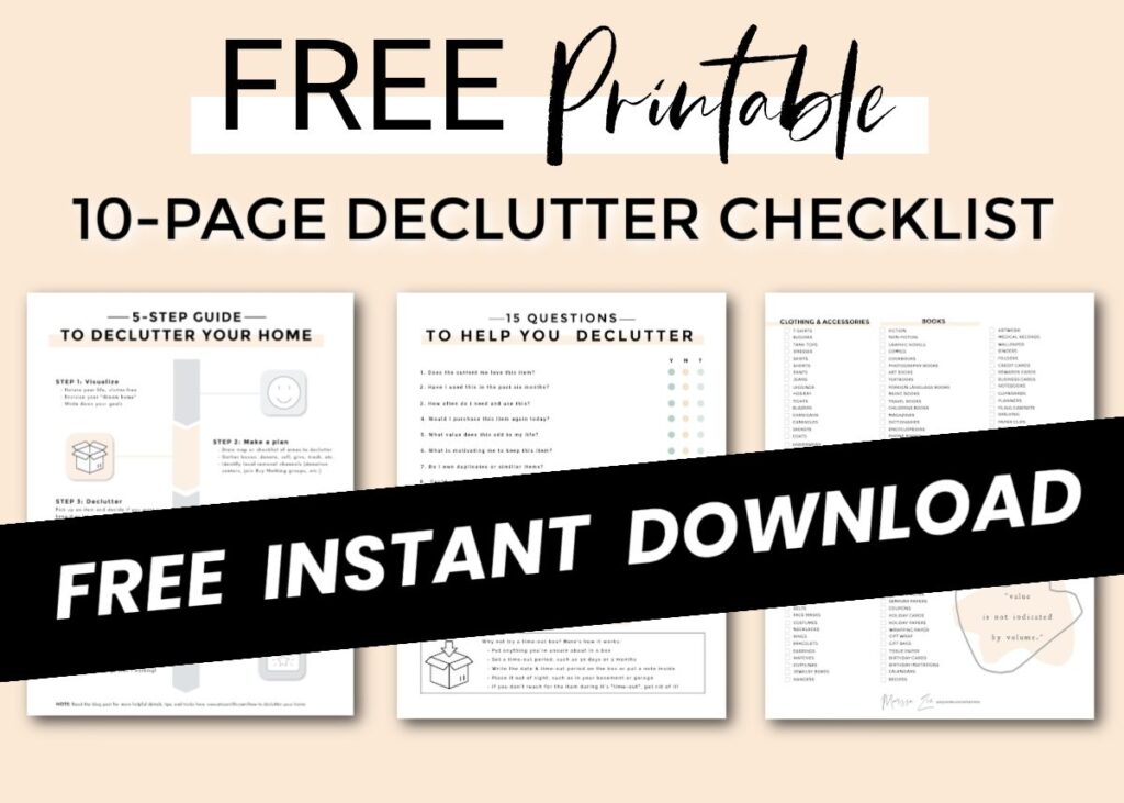 10 Page Declutter Checklist Things To Get Rid Of NOW Free PDF 