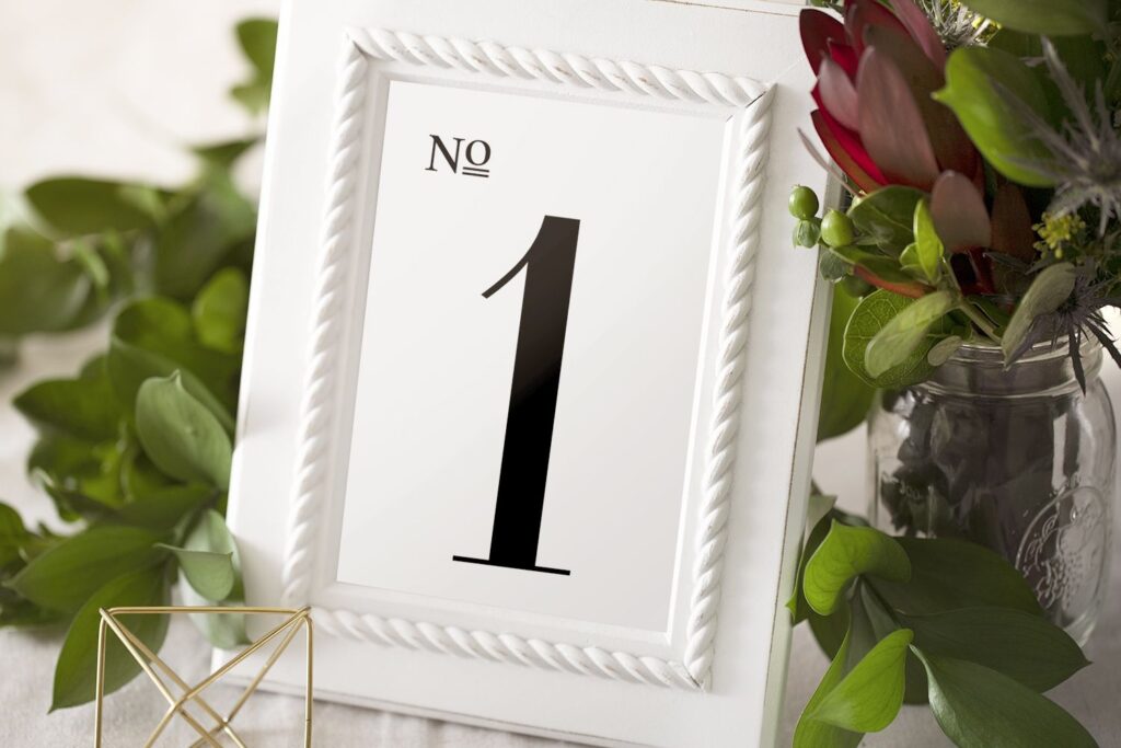 10 Sets Of Free Printable Wedding Table Numbers