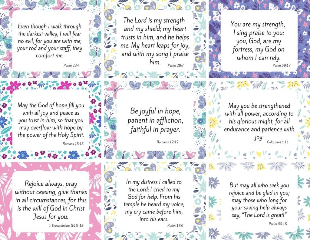 100 Amazing and FREE Printable Scripture Cards 