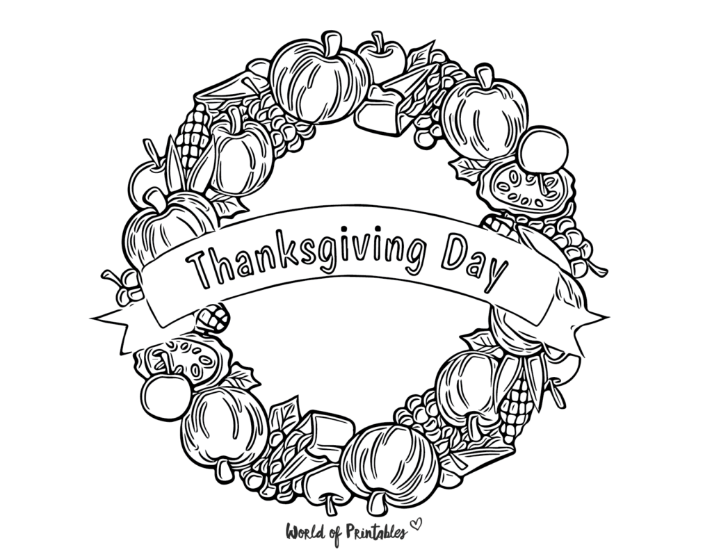100 Best Free Thanksgiving Coloring Pages World Of Printables